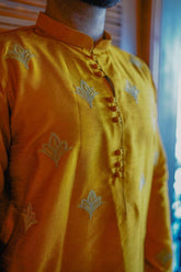 Leon Man - TANGERINE SILK KURTA - 1 Piece - Studio by TCS